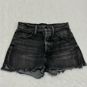 Lucky Brand distressed Mid Rise denim cut off jean shorts size 4/27